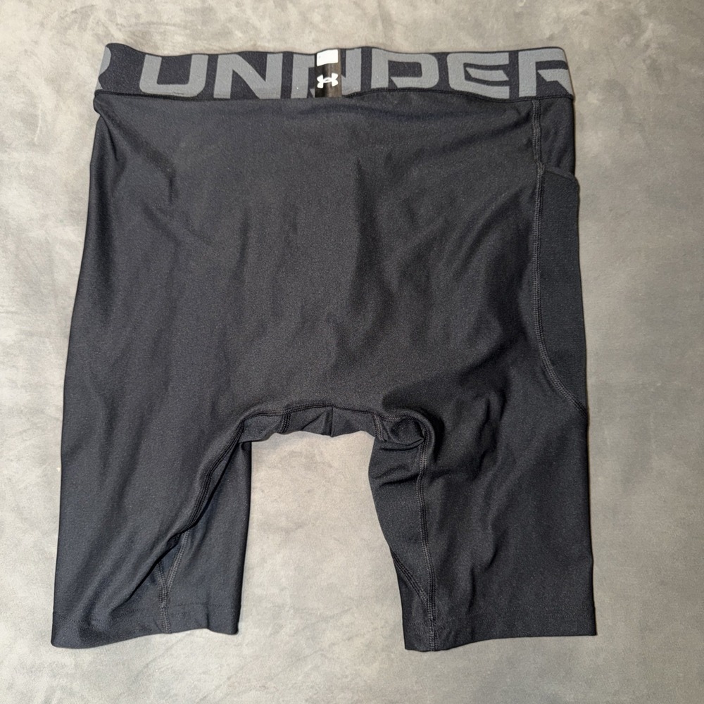 Under Armour UA HeatGear Armour Shorts Men's Black Compression Size L - Picture 2 of 3
